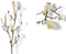 Kunstbloem Magnolia 88x15x3 cm wit