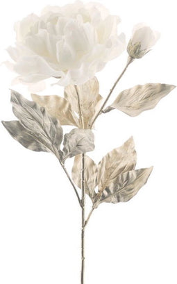Kunstbloem paeony joakim cream, 75 cm