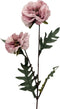 Kunstbloem papaver spray oud roze, 64 cm