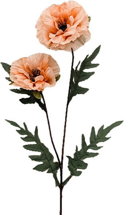Kunstbloem papaver spray zalm roze, 64 cm