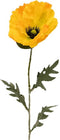 Kunstbloem papaver tak geel, 65 cm