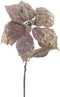 Kunstbloem poinsettia aubergine, 74 cm