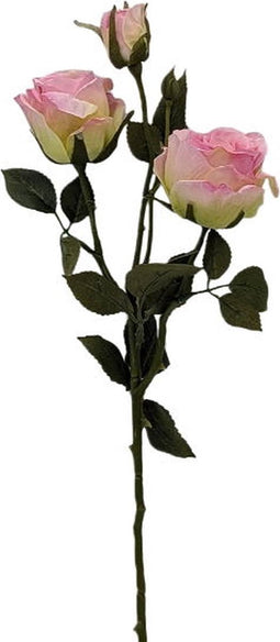 Kunstbloem roos 53 cm, lichtroze