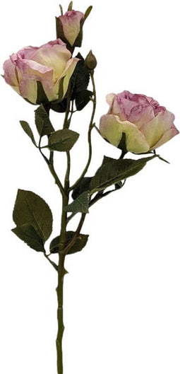 Kunstbloem roos 53 cm, paars