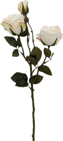 Kunstbloem roos 53 cm, wit