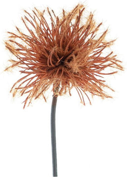 Kunstbloem sedum flocked brown, 48 cm