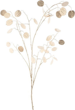 Kunstbloem silver dollar branche silja gold 125 cm
