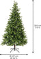 Kunstkerstboom Allison Pine - Groen - PE en PVC naalden - Scharniersysteem - D.127cm - H.210cm