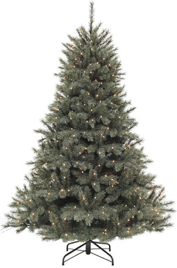 Kunstkerstboom Forest Frosted Led H185cm Blauw D130cm