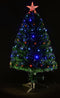 Kunstkerstboom met glasvezel verlichting en decoratie - Kerstboom - Kerst - LED - 90 cm
