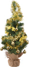 Kunstkerstboom met gouden versiering op batterijen - 20 micro LED lampjes - 60CM