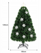Kunstkerstboom met LED-verlichting - CM20528DE - 125 takken - 240 V - 101 - 120 cm - Groen