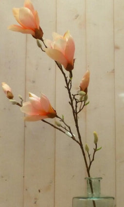 Kunstmagnolia tak groot met zijtakken roze