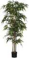 Kunstplant Bamboe Groen - H 210cm - Kunststof pot - Mica Decorations