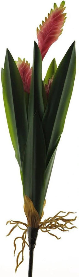 Kunstplant Bromelia Sword Pink - 55 cm