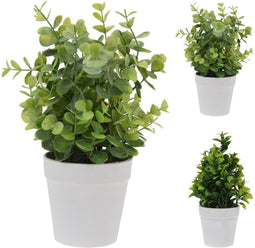 Kunstplant in bloempot groen 25 cm assorti