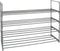 Kunststof/metalen schoenenrek/schoenenstandaard 4-laags 30 x 90 x 74 cm grijs - Schoenen opbergen