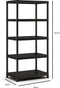Kunststof opbergrek - Extra diep - 400 kg draagkracht - 5 planken - 60x90x187cm - Zwart