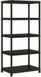 Kunststof opbergrek - Extra diep - 400 kg draagkracht - 5 planken - 60x90x187cm - Zwart