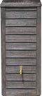Kunststof Regenton Woody 230L - Houteffect - Muur model - DonkerBruin