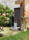 Kunststof Regenton Woody 230L - Houteffect - Muur model - DonkerBruin