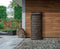 Kunststof Regenton Woody 230L - Houteffect - Muur model - DonkerBruin