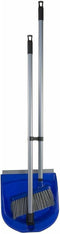 Kunststof stoffer en blik met lange stelen 80 cm - Schoonmaak artikelen - Bezem/veger met lange steel