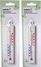 Kunststof Thermometer Wit voor binnen of buiten set van 2 stuks