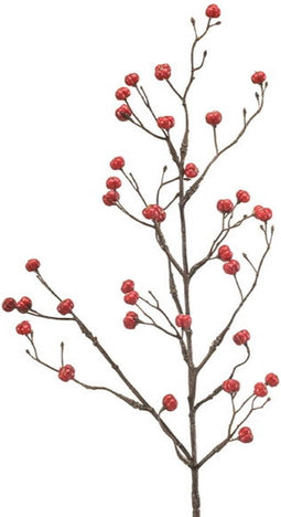 Kunsttak euonymus berry red, 68 cm