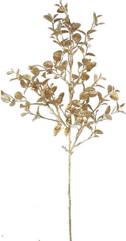 Kunsttak judaspenning goud, 66 cm