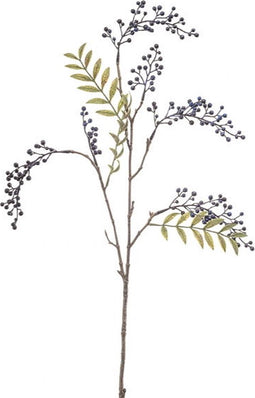 Kunsttak pepper berry dark blue, 82 cm
