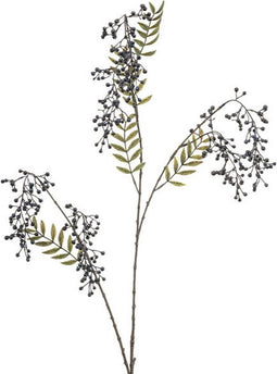 Kunsttak pepper berry hanging dark blue, 130 cm