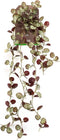 Kunsttak saxifraga hanging bush green/burgundy, 85 cm