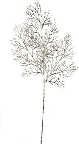 Kunsttak spray zilver, 79 cm