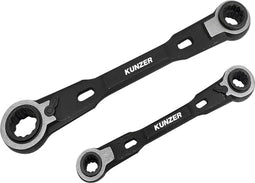 Kunzer 7RRS02 Ratel-ringsleutelset 4-voudig Sleutelbreedte (metrisch) (alleen voor ADT) 8 - 19 mm