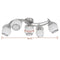 vidaXL Plafondlamp met glazen kappen + golvende rail