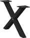 vidaXL - Salontafelpoten - 2 - st - X-vormig - 60x(30-31) - cm - staal - zwart