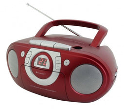 Soundmaster SCD5100RO - Boombox - FM-radio CD- en cassettespeler - Rood