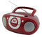 Soundmaster SCD5100RO - Boombox - FM-radio CD- en cassettespeler - Rood