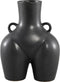 PTMD Casty Black ceramic pot woman hips shaped L