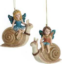 Kurt s. Adler - 3.5 inch Magical Woods Boy & Girl Fairies Sitting O...