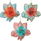 Kurt s. Adler - 4.1 inch Plastic Flower Orna X 3. 5x5x10 cm kerstor...