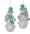 Kurt s adler - 4.5 inch Resin White & Turquoise Snowman 10,668x4,...