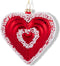 Kurt s. Adler - 4 inch Glass Red Heart Orn 11,43x10,16x4,318 cm ker...