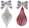 Kurt s adler - 6.2 inch Drop With Bow Orna X 2. 5x5x10 cm kerstor...