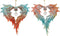 Kurt s. Adler - 6.3 inch Wing Ornament X 2. 5x5x10 cm kerstornament