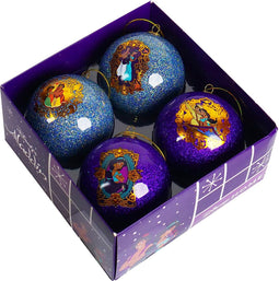 Kurt s. Adler - Box kerstbal plastic 75mm alladin 4st I