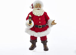 Kurt S. Adler Fabriche kerstman met verlicht Coca Cola flesje. Hoogte: 36cm
