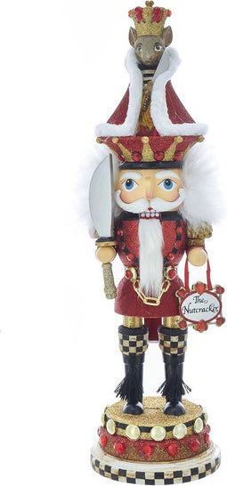 Kurt S. Adler Hollywood Nutcrackers™ - Houten notenkraker - Met muizenkoning - 45cm