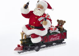 Kurt S. Adler - Kerstman op Coca Cola trein - 25,4x33x17,8 cm (hxbxd)